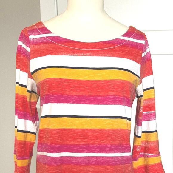 Hatley Striped Tunic Cotton Dress Size Small Bright Multicolor Midi - Picture 5 of 9